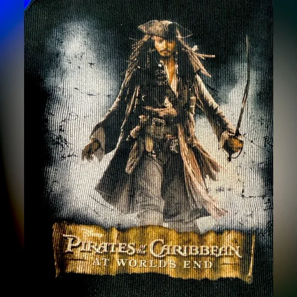 Disney Pirates of the Caribbean at World’s End 2007 Movie Promo Black Tank Top - Picture 5 of 5